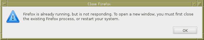 firefox already running