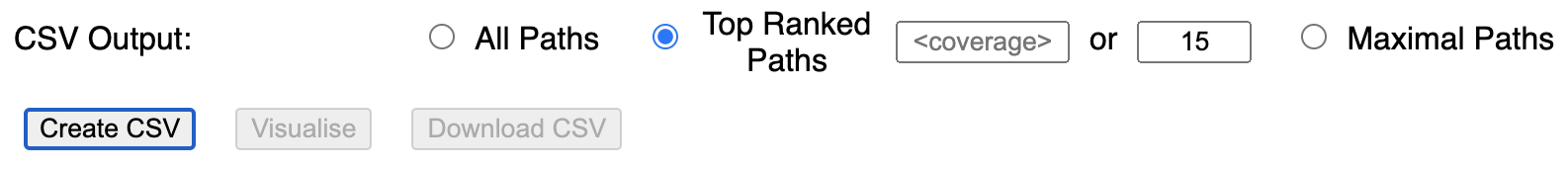 select top-ranked paths