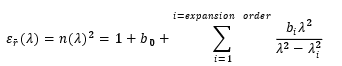 relative permittivity lambda